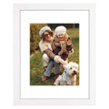 Golden State Art, 11x14 White Photo Wood Collage Frame, for (1) 8x10 with Real Glass and White Mat