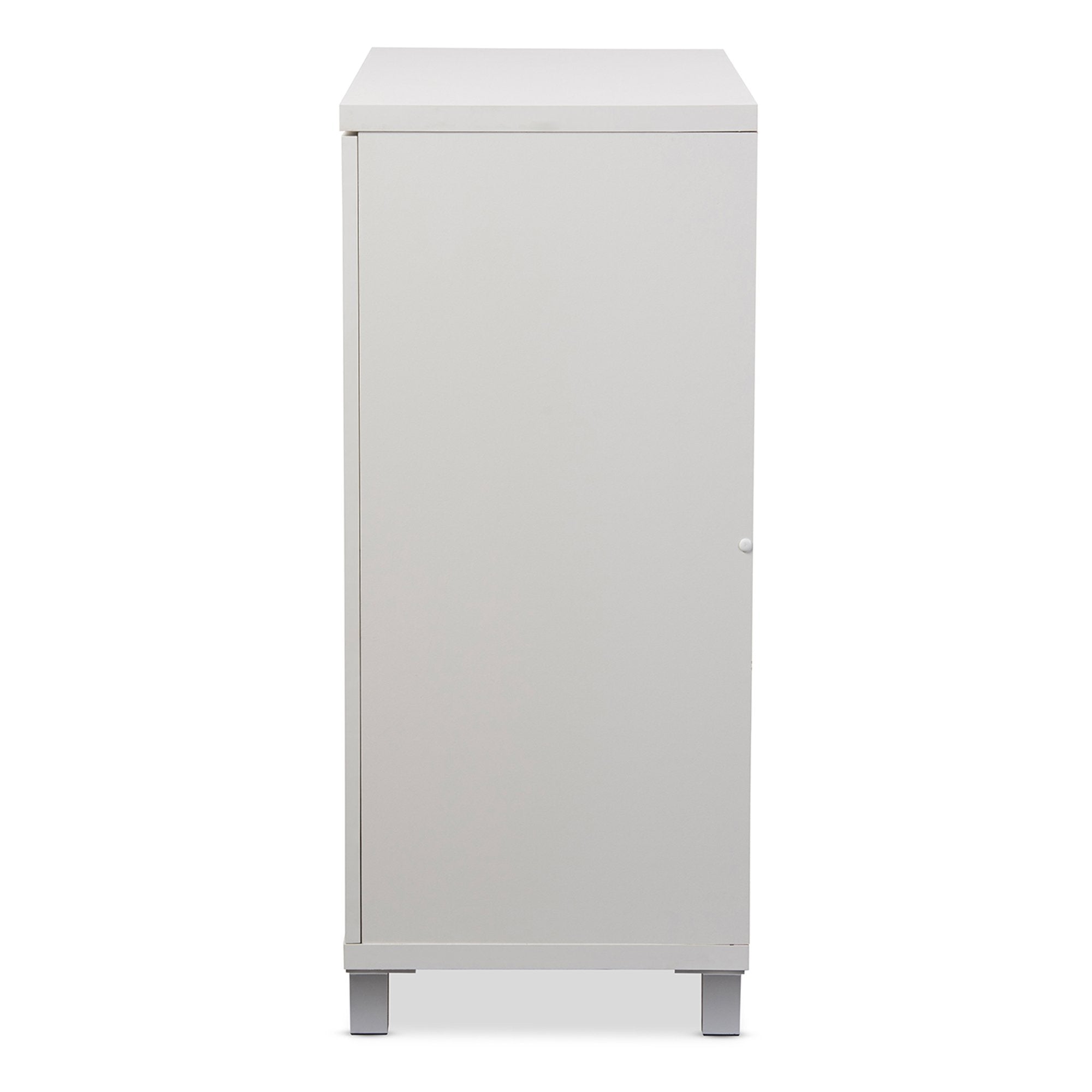 Baxton Studio Marcy Modern & Contemporary Wood Entryway Handbags or School Bags Storage Sideboard Cabinet, White