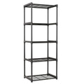 Tujurich 5Tier Storage Shelves with Plastic Connectors  Metal Shelf Organizer for Pantry, Closet & Bathroom, SpaceSaving Stur