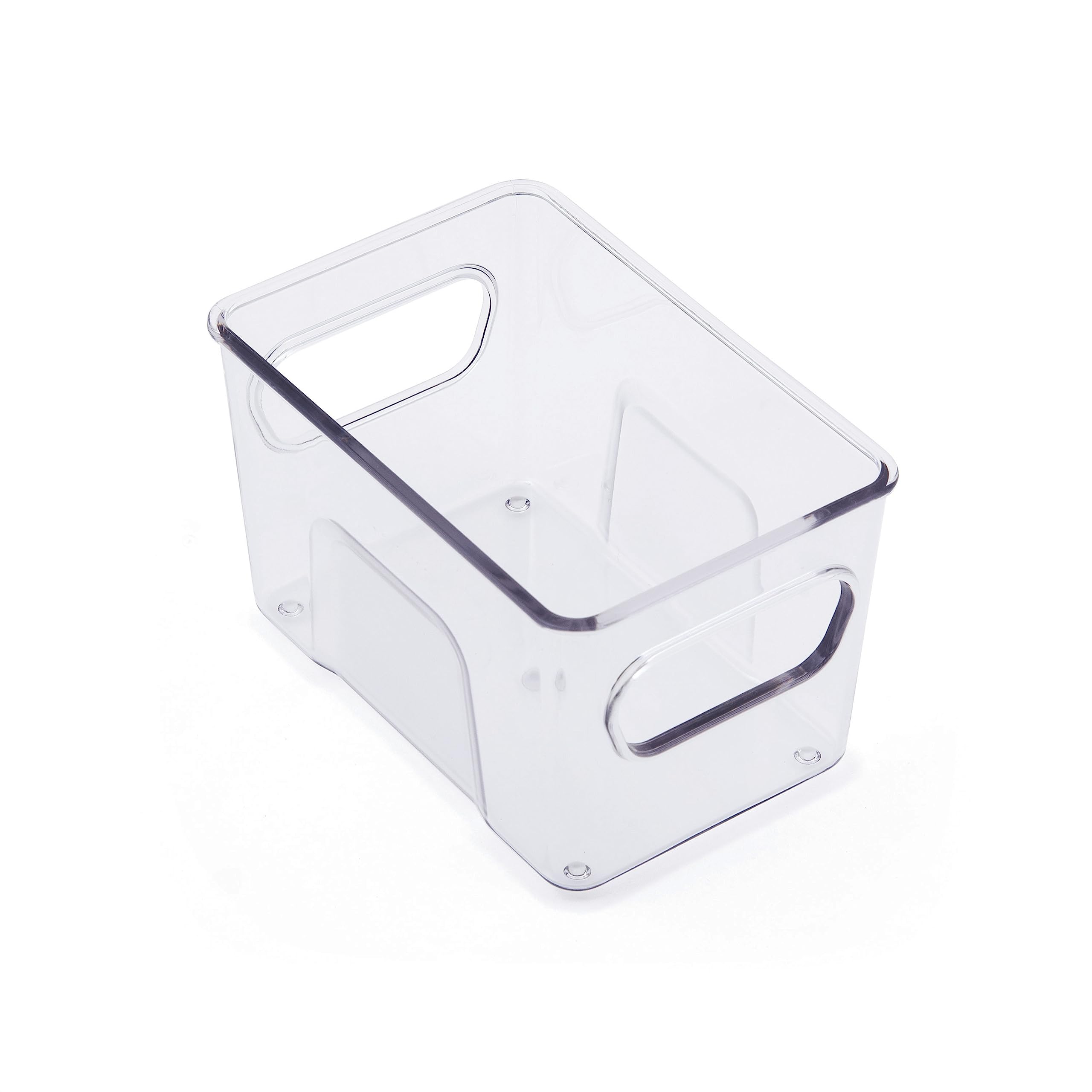 Copco Mini Small Storage Bin, 5.7 x 4.7 x 3.5 Inch, Clear