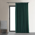 Hpd Half Price Drapes Signature Velvet Thermal Blackout Curtains For Living Room 108 Inch Long 1 Panel Rod Pocket Insulated Blackout Curtains For Bedroom Window Curtains, 100Wx108L, Blackforest Green