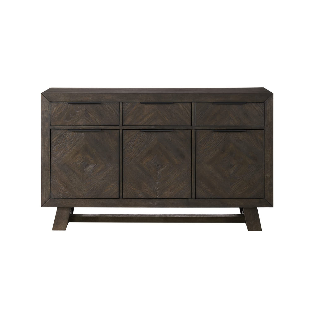Intercon Hearst 56" Wide Server with 3 Storage Drawers and 3 Doors, Reclaimed Chevron Furniture
