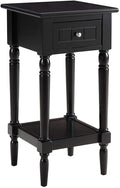 Convenience Concepts French Country Khloe 1 Drawer Accent Table with Shelf, Walnut
