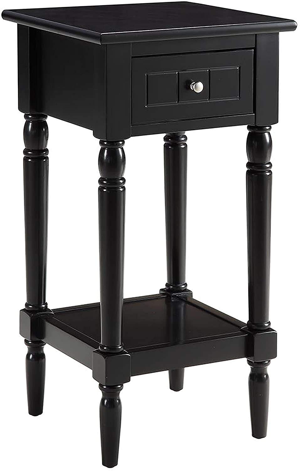 Convenience Concepts French Country Khloe 1 Drawer Accent Table with Shelf, Walnut