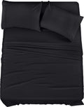 Utopia Bedding King Bed Sheets Set - 4 Piece Bedding - Brushed Microfiber - Shrinkage And Fade Resistant - Easy Care (King, Blac