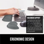 Gorilla Grip Silky Gel Memory Foam Wrist Rest For Computer Keyboard, Mouse, Ergonomic Design For Typing Pain Relief, Desk Pads S
