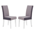 Armen Living Dalia Modern and Contemporary Dining Chair (Set of 2), Gray/Acrylic Finish
