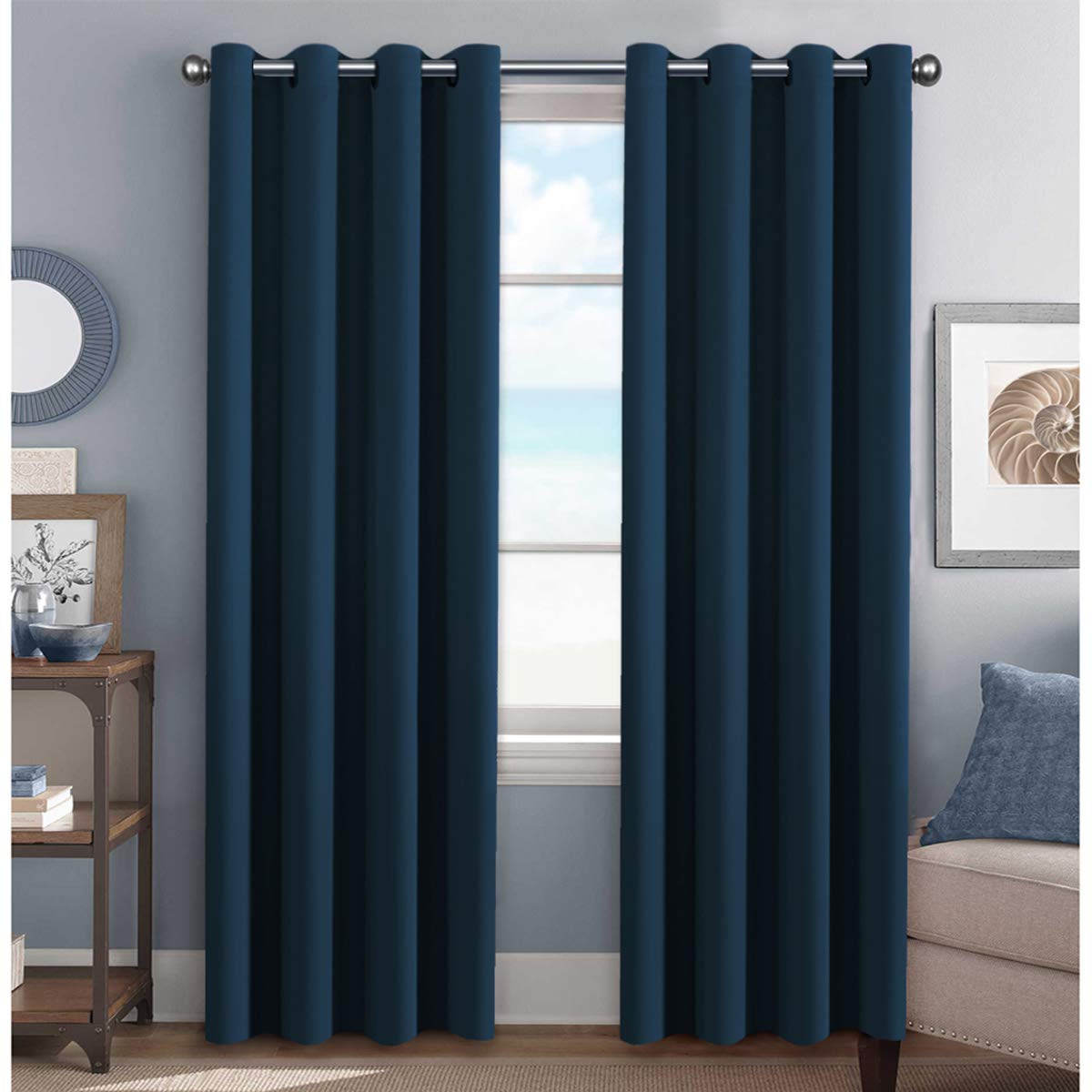 H.VERSAILTEX Ultra Thick and Soft Blackout Curtains for Bedroom, Room Darkening Thermal Insulated Extra Long Curtains/Drapes, Pr