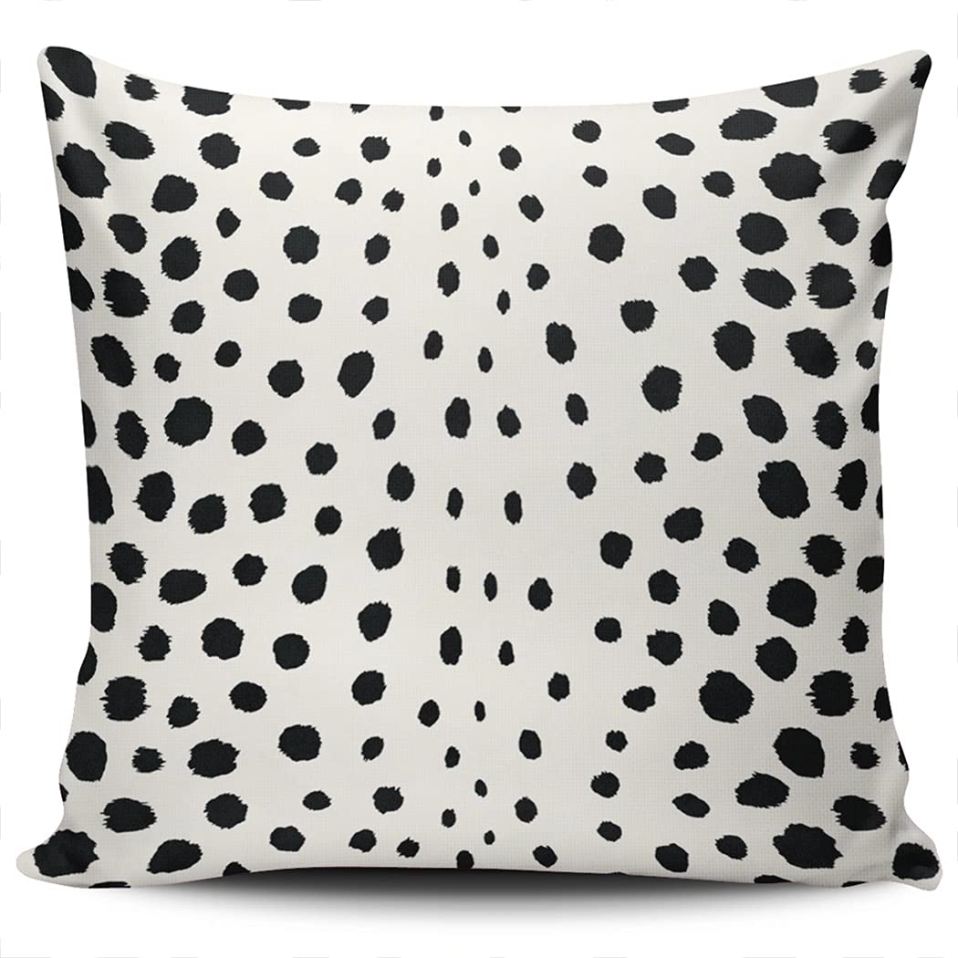 Fanaing Pillowcase Home Sofa Decorative Black White Cheetah 24X24 Inch Square Throw Pillows Case Cushion Covers Double Sided Pri