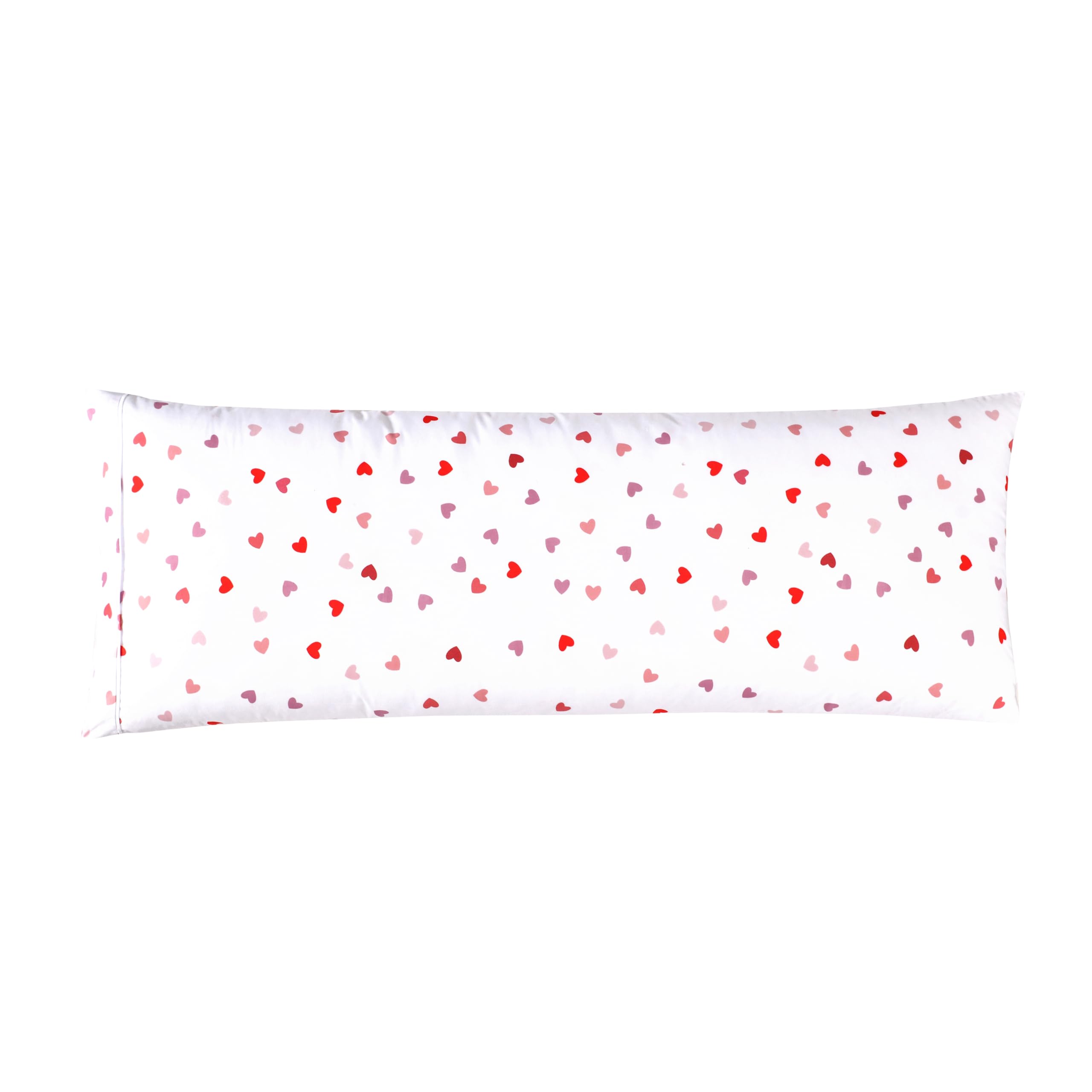 Elegant Comfort Ultra Soft 1-Piece Set Hearts Print Pillowcases - 1500 Premium Hotel Quality Microfiber, Soft And Smooth Hidden Zipper Closure 1-Piece Pillow Covers - Body Pillowcase, Valentina