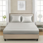 Lanest Housing California King Silk Satin Fitted Sheet, Soft Deep Pocket Single Bottom Bed Sheets Sold Separately, Wrinkle Free,