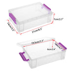 Btsky 4 Pack Large Capacity Storage Box For Pencils, Stackable Translucent Clear Desk Organizer Box Office Supplies Storage Orga