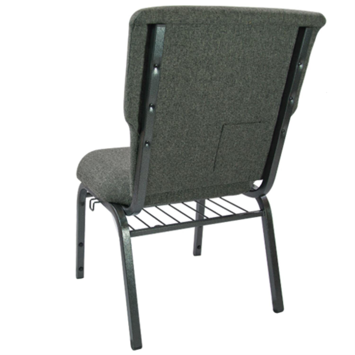Flash Furniture Advantage Charcoal Gray Discount Church Chair - 21 In. Wide