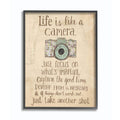 Stupell Industries Life is Like a Camera Inspirational, Design by Katie Doucette Wall Art, 24 x 30, Brown
