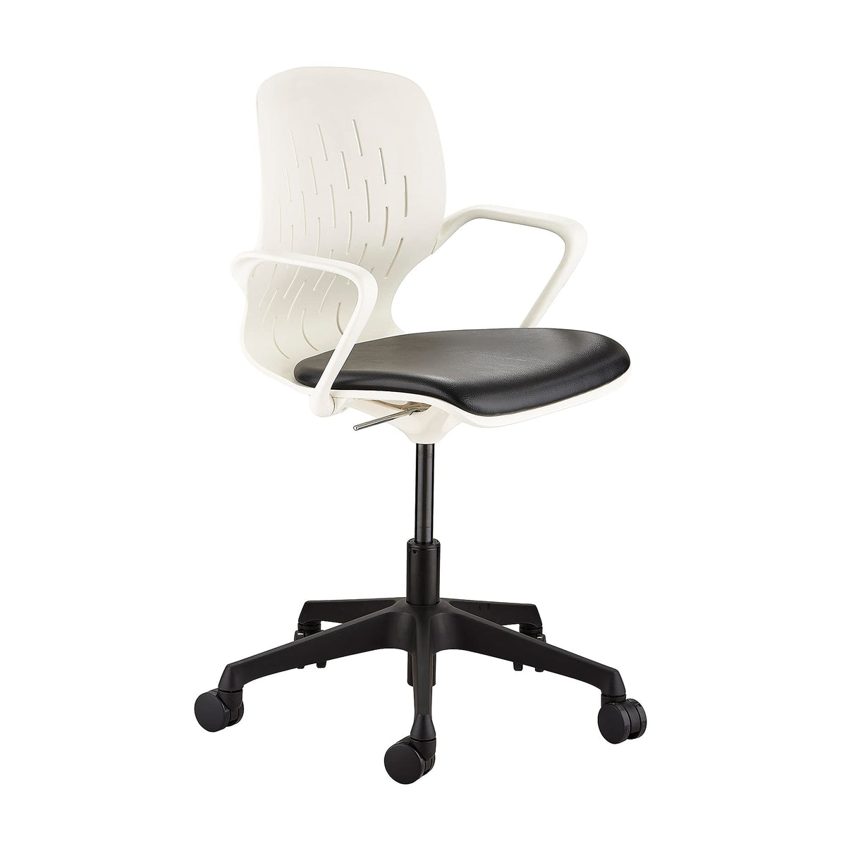 Safco Products Shell Height-Adjustable Desk Chair, White