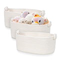Small Rope Baskets for Organizing - Off White Storage Basket - Cotton Rope Organizer Basket - Cute Toy Basket - Empty Gift Baske