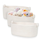 Small Rope Baskets for Organizing - Off White Storage Basket - Cotton Rope Organizer Basket - Cute Toy Basket - Empty Gift Baske