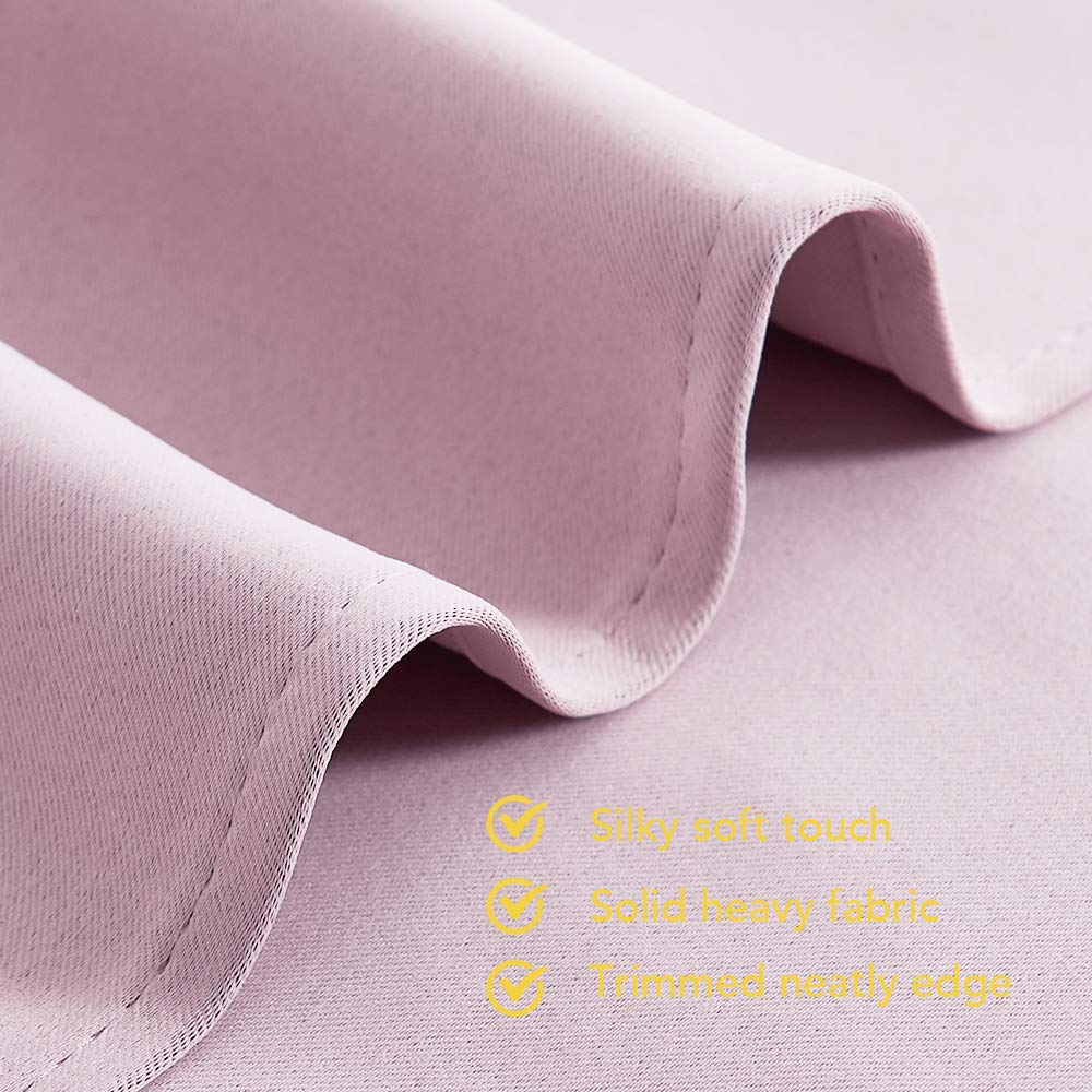 Nicetown Room Darkening Curtains For Girls Room, Nursery Essential Thermal Insulated Blackout Draperies/Drapes (Baby Pink=Lavend