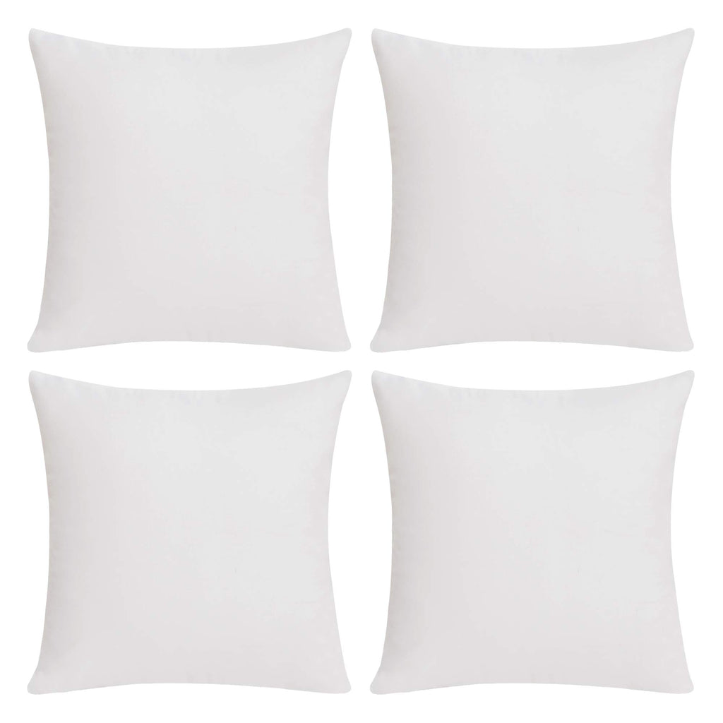 Deconovo 4 Pcs White Blank Cushion Covers For Sublimation, Faux Linen Pillow Covers With Invisible Zipper, Soft Pillow Covers Fo