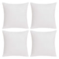Deconovo 4 Pcs White Blank Cushion Covers For Sublimation, Faux Linen Pillow Covers With Invisible Zipper, Soft Pillow Covers Fo