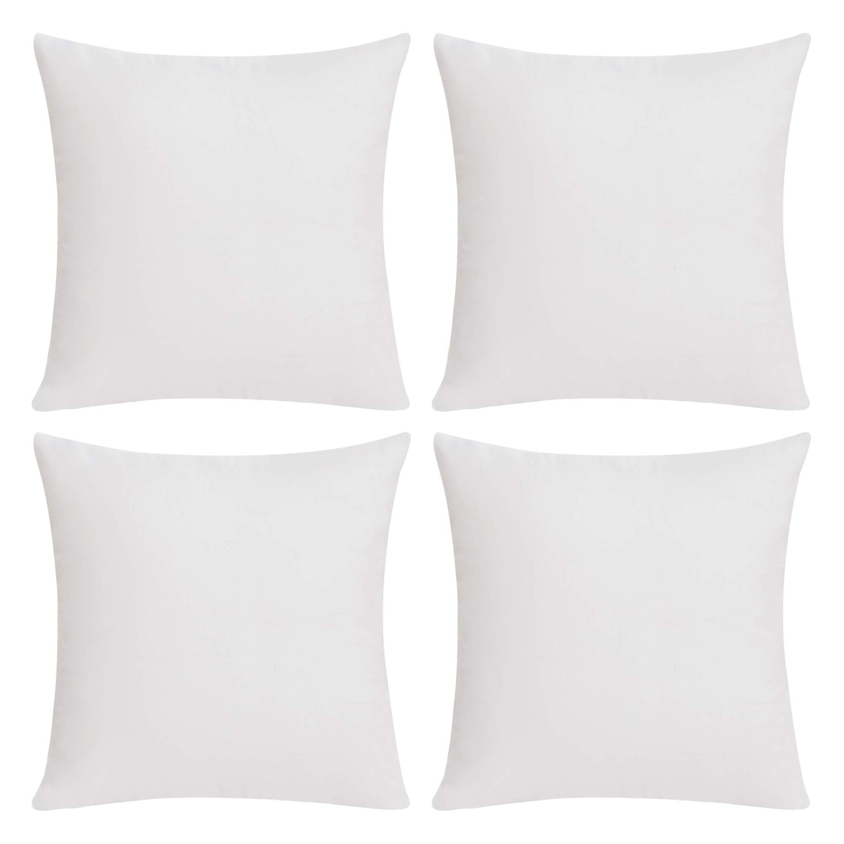 Deconovo 4 Pcs White Blank Cushion Covers For Sublimation, Faux Linen Pillow Covers With Invisible Zipper, Soft Pillow Covers Fo