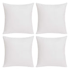Deconovo 4 Pcs White Blank Cushion Covers For Sublimation, Faux Linen Pillow Covers With Invisible Zipper, Soft Pillow Covers Fo