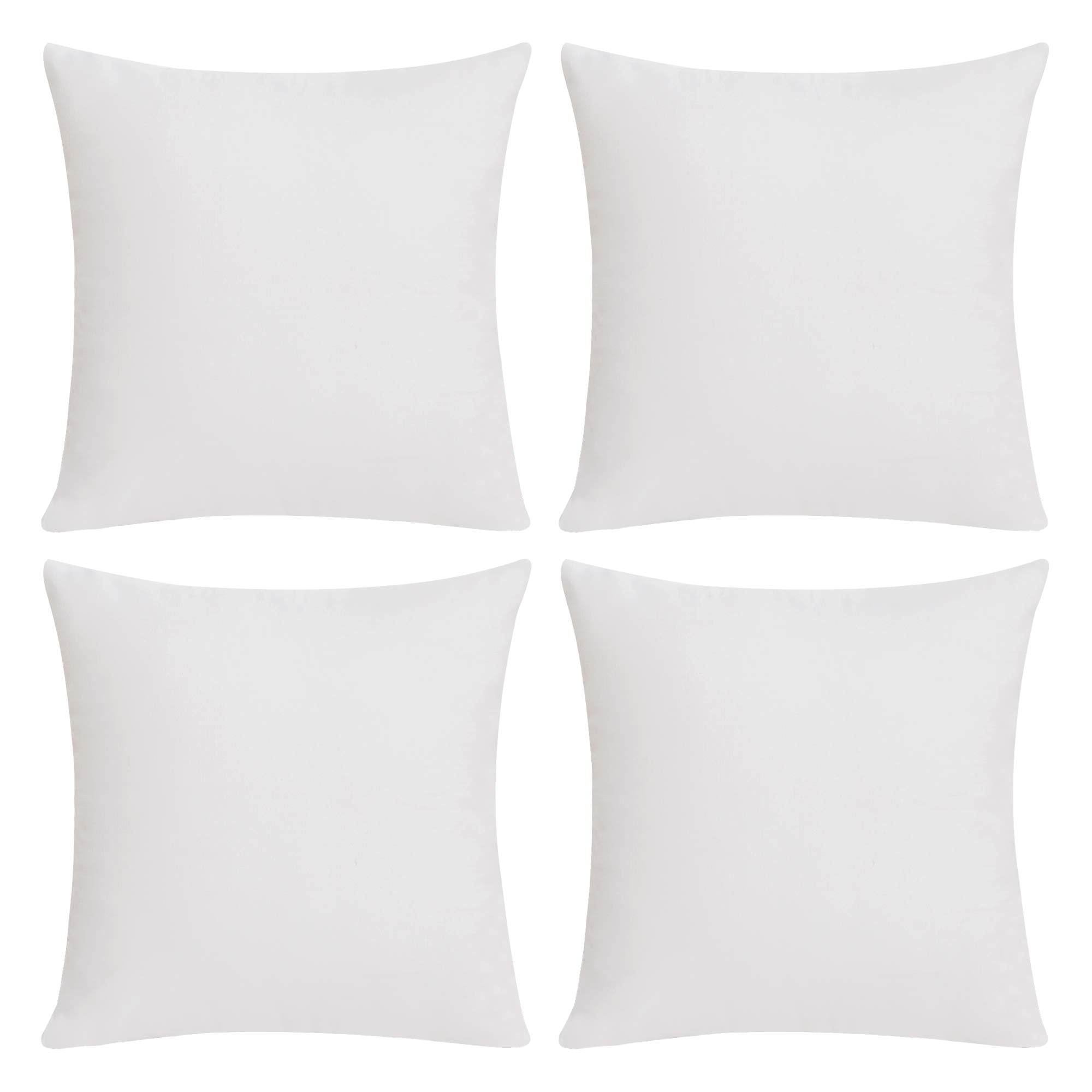 Deconovo 4 Pcs White Blank Cushion Covers For Sublimation, Faux Linen Pillow Covers With Invisible Zipper, Soft Pillow Covers Fo