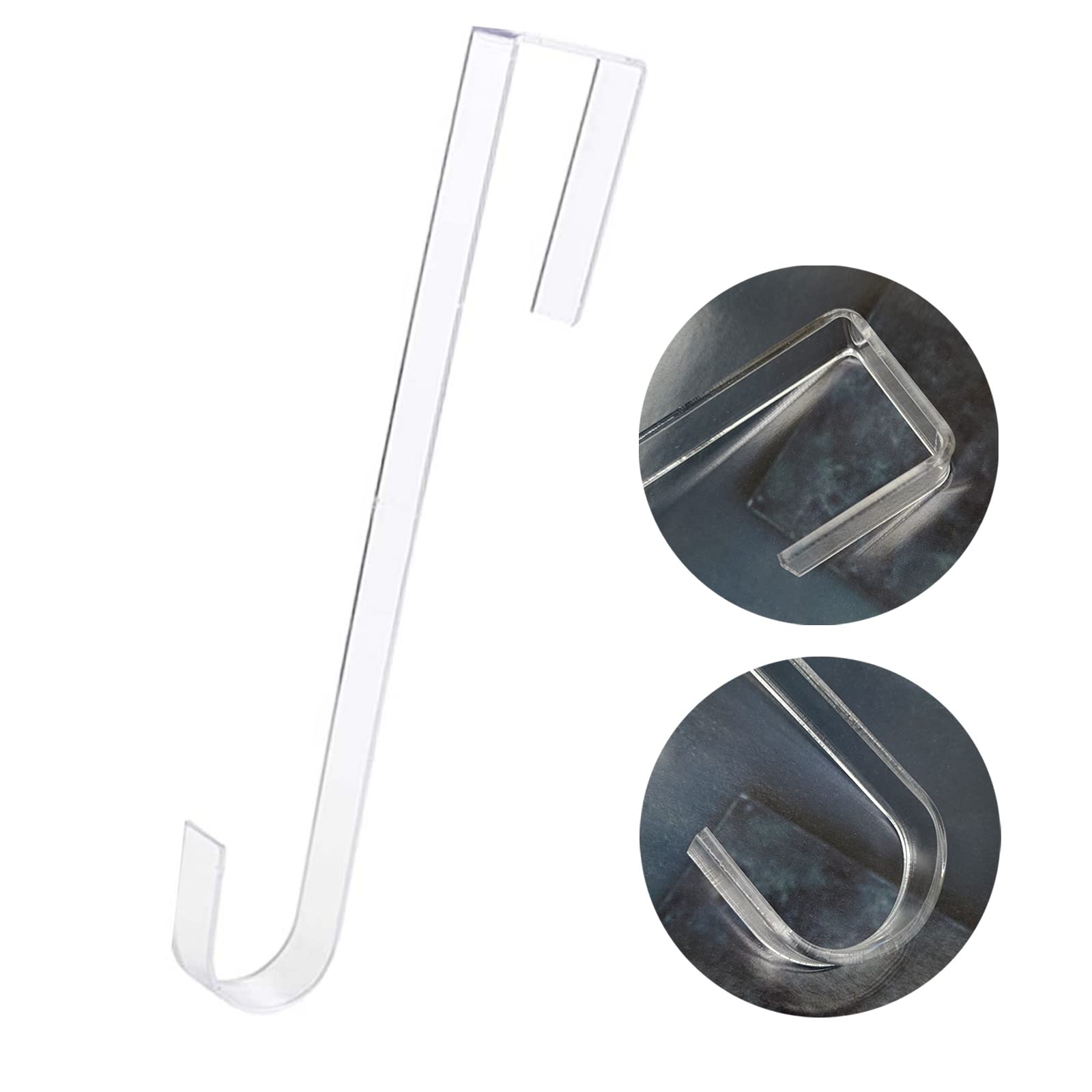 Blingkingdom 2Pcs Clear 12' Wreath Hanger Hook Christmas Wreaths Holders For Inside Outside Doors