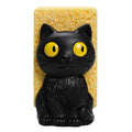 Sizikato Resin Sponge Holder for Kitchen Sink, Cute Black Cat Shape