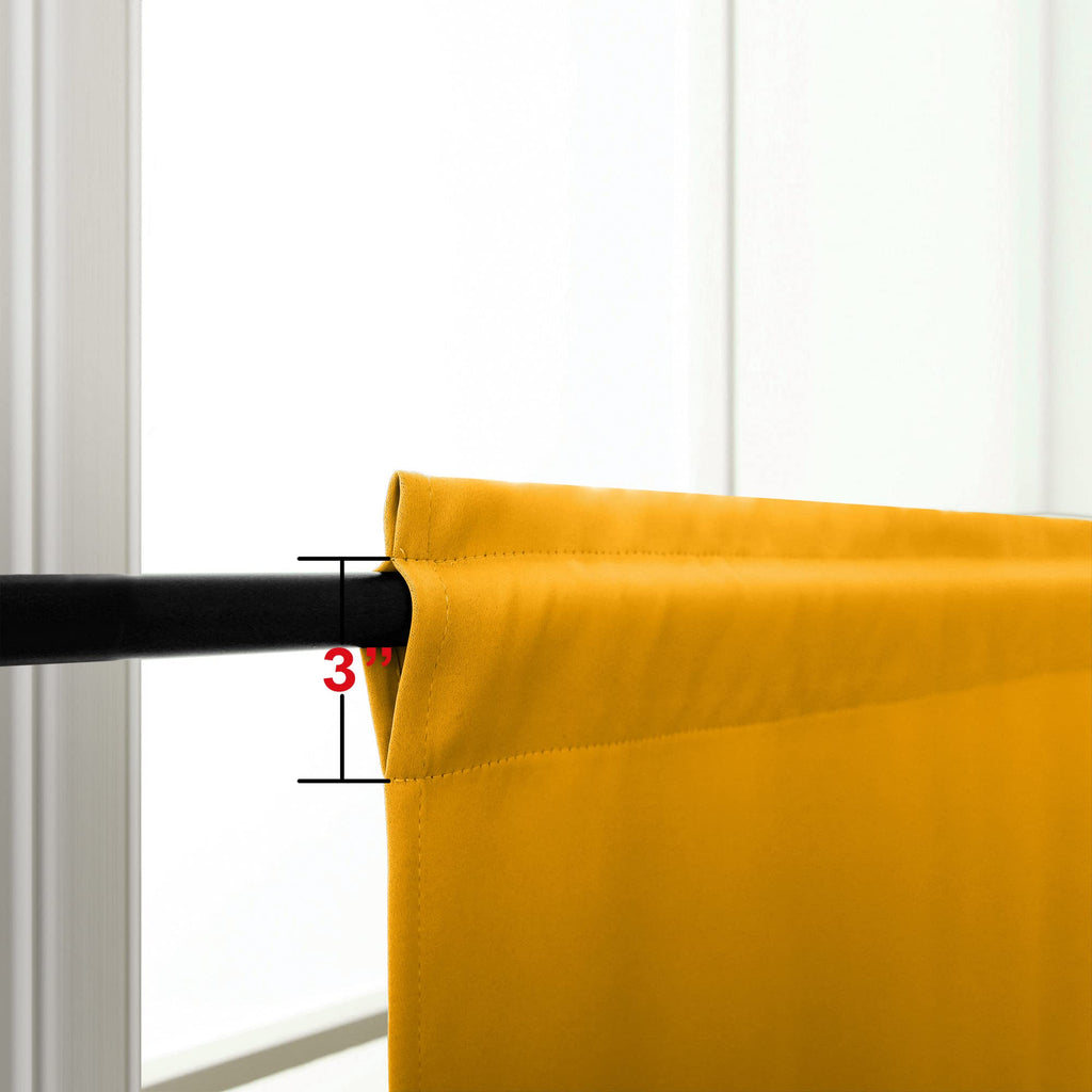 Koufall Yellow Kitchen Curtains,Blackout Short Curtains For Small Bathroom Window,24 Inch Length Set Of 2 Pack