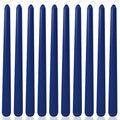 10 Inch Navy-Blue Taper Candles for Religious and Spiritual Settings, 10 Pack Unscented Candlesticks for Holiday, Seasonal Celeb