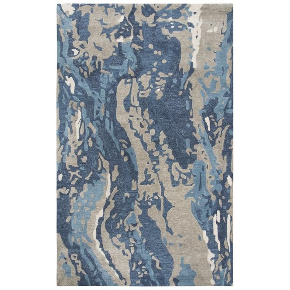 Rizzy Home Alora Decor Lapis 8' X 10' Abstract Blue/Dk Blue/Gray/Taupe Hand-Tufted Area Rug
