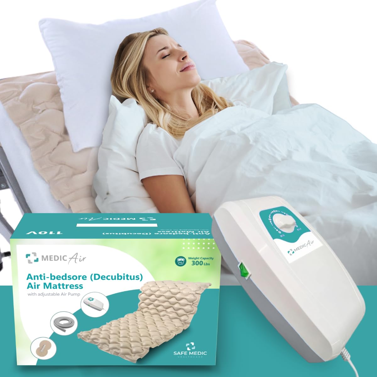 Alternating Air Pressure Mattress Pad, Bed Sore Prevention Pad For Hospital Mattress Top, Bedsore Mattress Relief, Bubble Bed, C