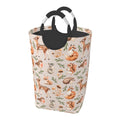 LIBIFALL Forest Animals Large Laundry Basket Cute Deer Fox Laundry Hamper Bag Collapsible Laundry Baskets Clothes Hamper with Ha