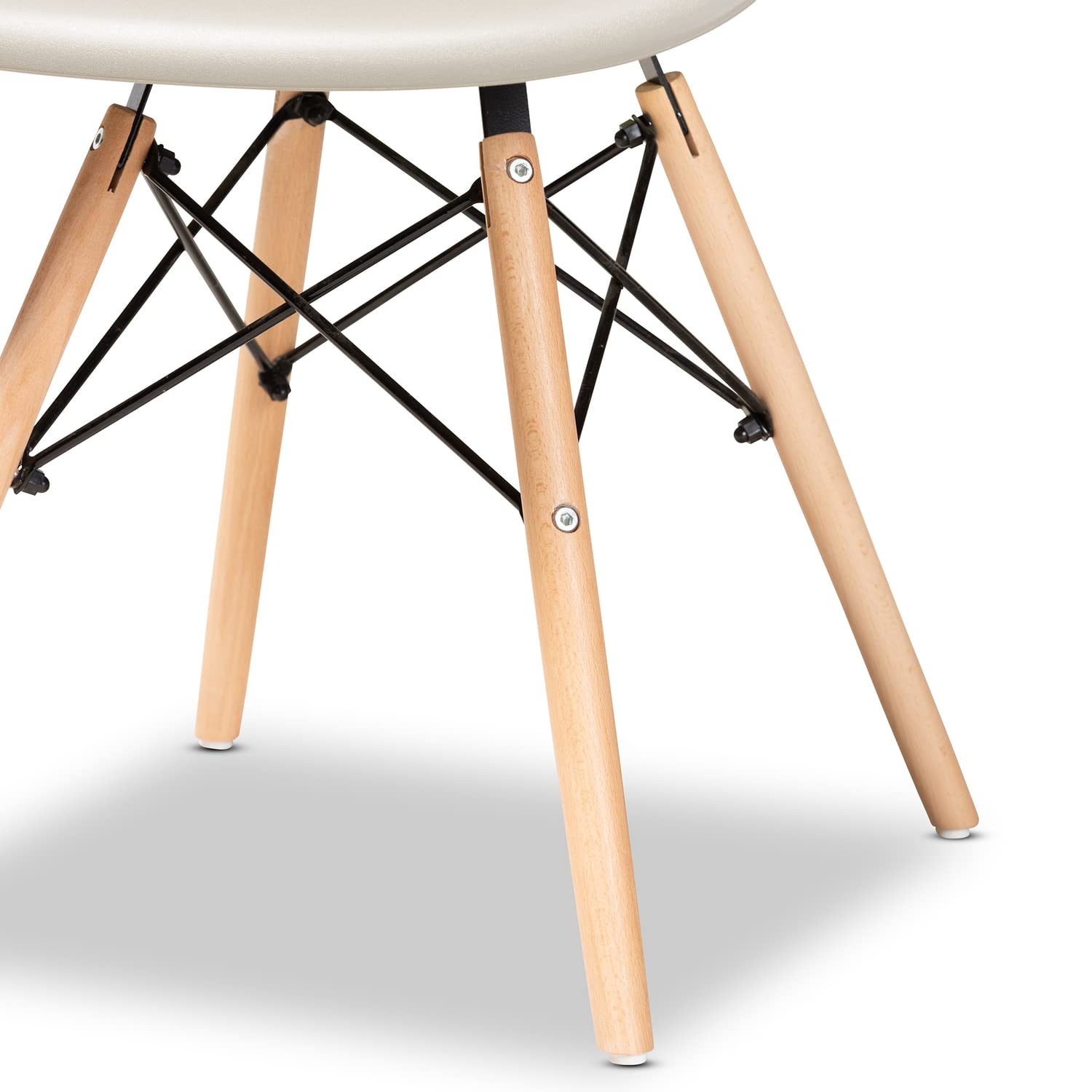 Baxton Studio Galen Beige and Oak Brown Finished Wood Dining Chair (Set of 4)