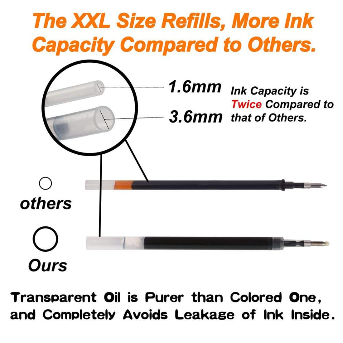 Smart Color Art 45 Pack Black Gel Pens, Retractable Medium Point Gel Ink Pens Smooth Writing For School Office Home, Comfort Gri