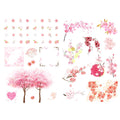Seasonstorm Pink Sakura Cherry Blossoms Kawaii Aesthetic Happy Planner Diary Journal Stationery Scrapbooking Stickers Travel Art