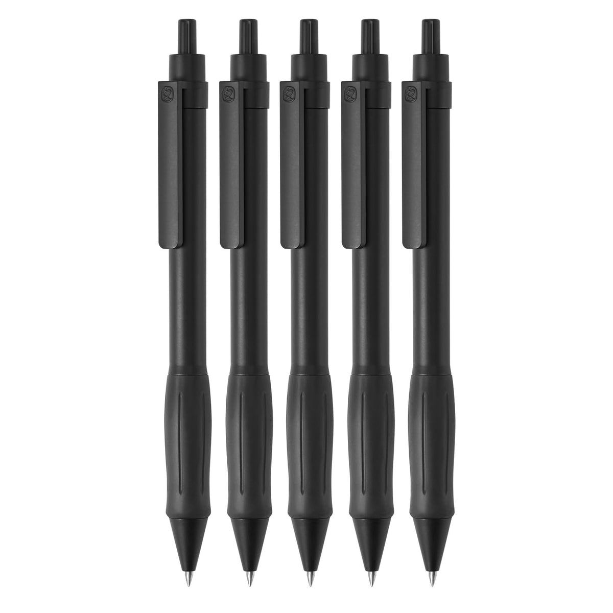 Kaco Keybo Gel Ink Pens Black 5 Pieces 0.5Mm Fine Point Aesthetic Pens School Office Supplies Stationery
