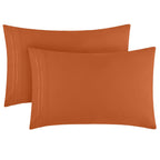 Mellanni Pillow Cases - 2 Pc Iconic Collection Pillowcases - Luxury, Extra Soft, Cooling Pillow Covers - Envelope Closure (Standard/Queen 20' X 30', Terracotta)