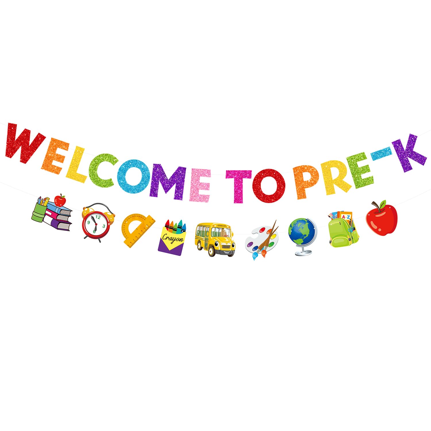 Welcome To Pre-K Banner, Pre K Back To School Decorations Supplies, Preschool Back To School Decorations Bulletin Boards,Prescho