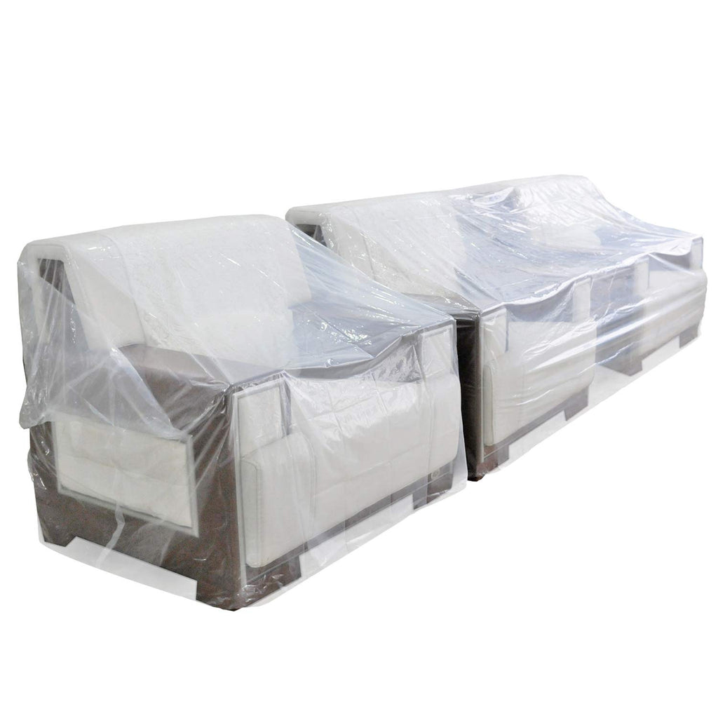 Topsoon Plastic Sofa Bag Clear Couch Cover For Storage Dust-Proof Waterproof Plastic Bag 134-Inch Long By 46-Inch Wide