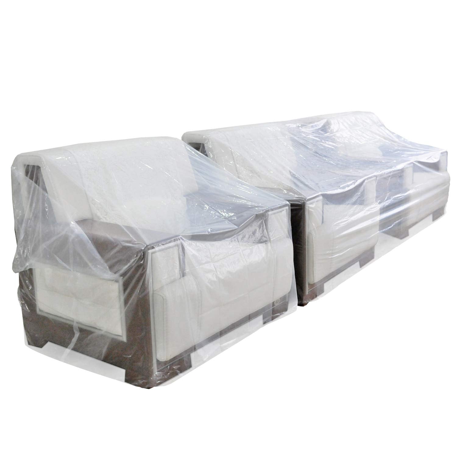 Topsoon Plastic Sofa Bag Clear Couch Cover For Storage Dust-Proof Waterproof Plastic Bag 134-Inch Long By 46-Inch Wide