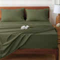 Hyprest Deep Pocket Queen Sheet Sets Fits 18 '-24 ' In Deep Mattress -100% Cotton Queen Sheet Set,Green Hotel Luxury Soft Wrin