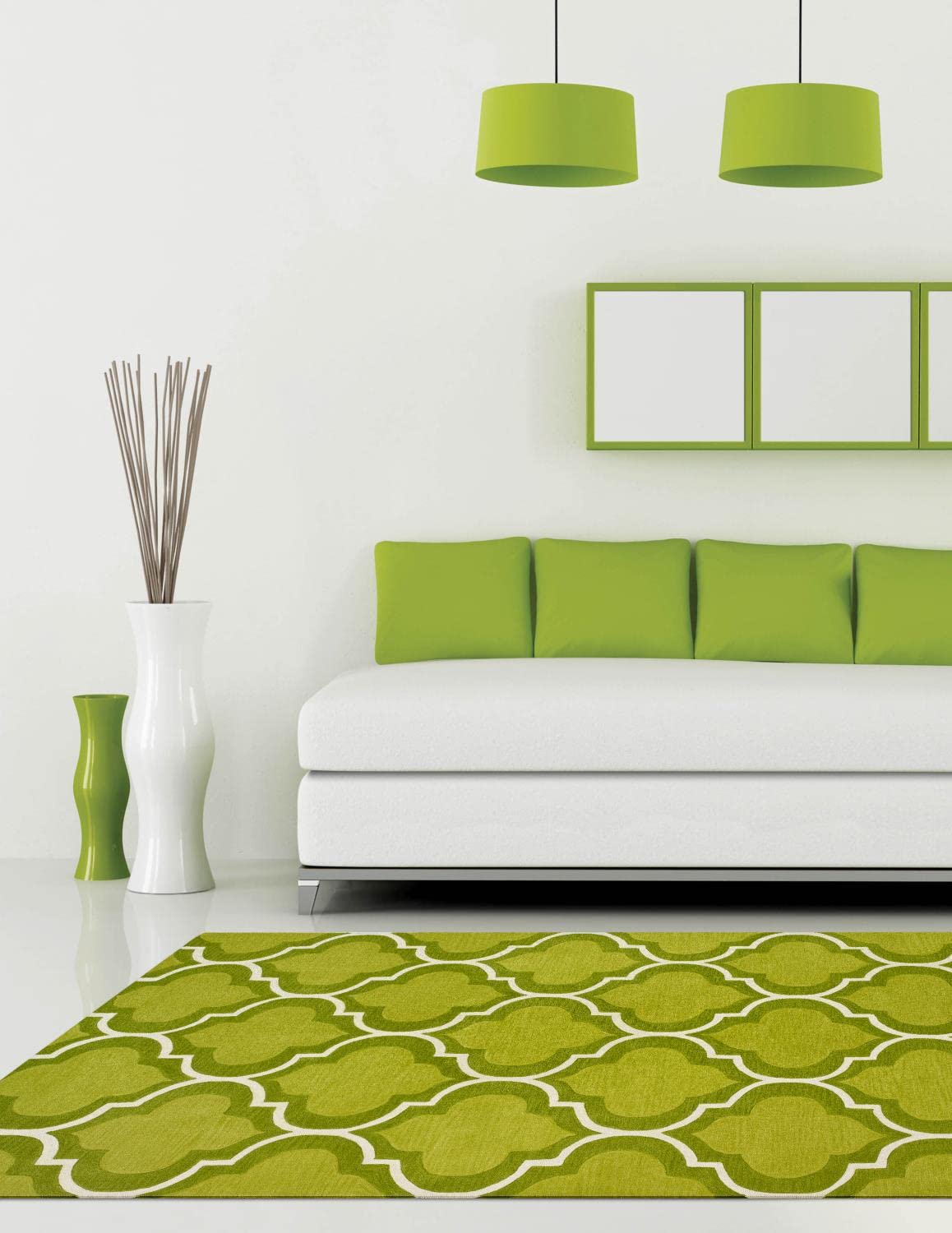 Dalyn Rugs Infinity If 3 Area Rug, 9-Feet By 13-Feet, Lime