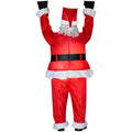 Gemmy Airblown Inflatable Realistic Santa Hanging from Gutter - Indoor Outdoor Holiday Decoration, Approximately 6.5-Foot Tall