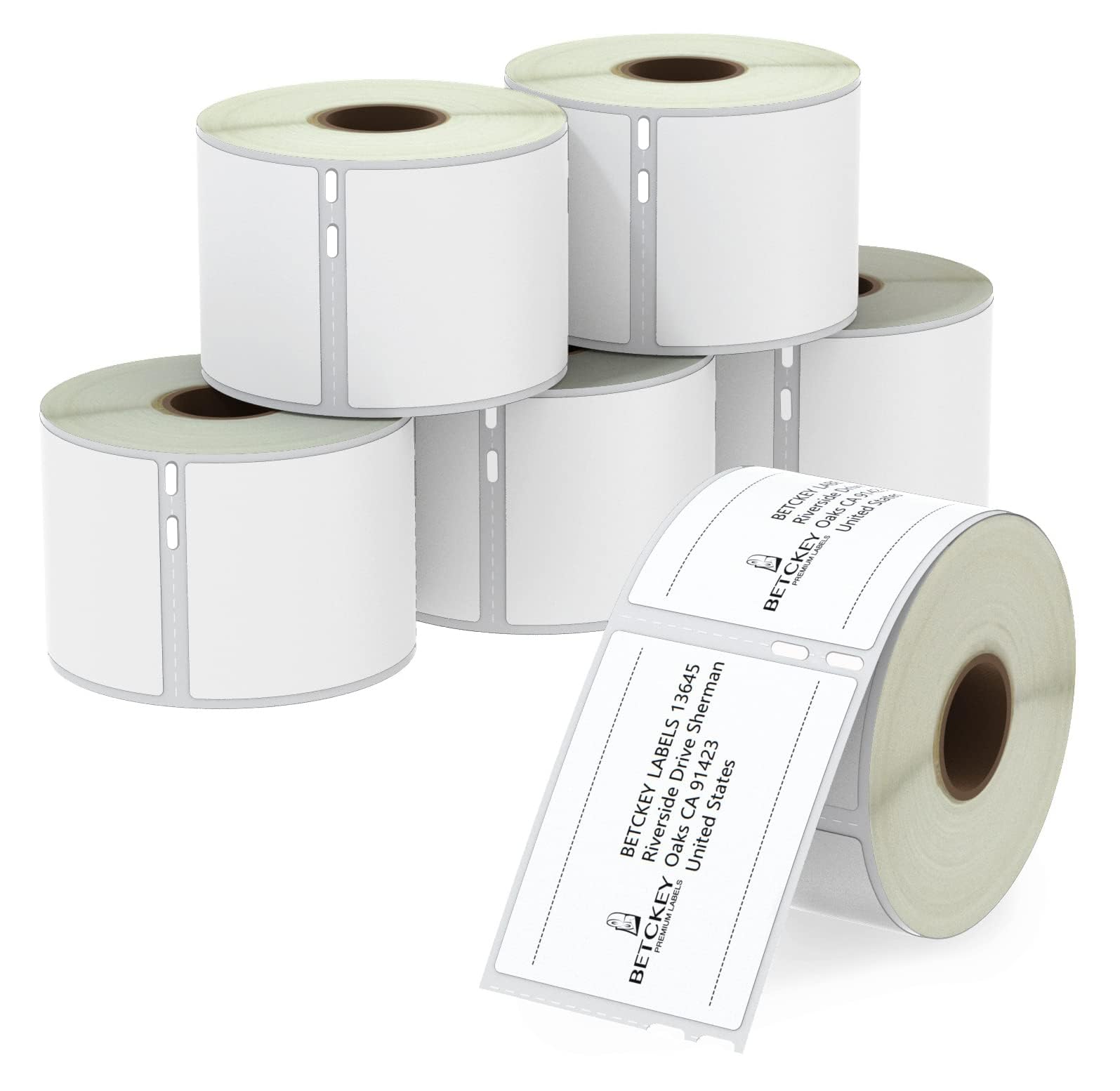 Betckey - Compatible Dymo 30324 (2-1/8' X 2-3/4') Multipurpose Labels, Strong Adhesive & Perforated, Compatible With Dymo Labe