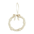 Mud Pie White Felt Pom Ball Wreath, 15 Dia