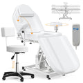 DeerDean Electric Spa Beds for Esthetician Chair with Stool Adjustable Height Tattoo Facial Chairs for Beauty Salon Massage