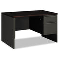 Hon 38251Ns 38000 Series Right Pedestal Desk, 48W X 30D X 29-1/2H, Mahogany/Charcoal