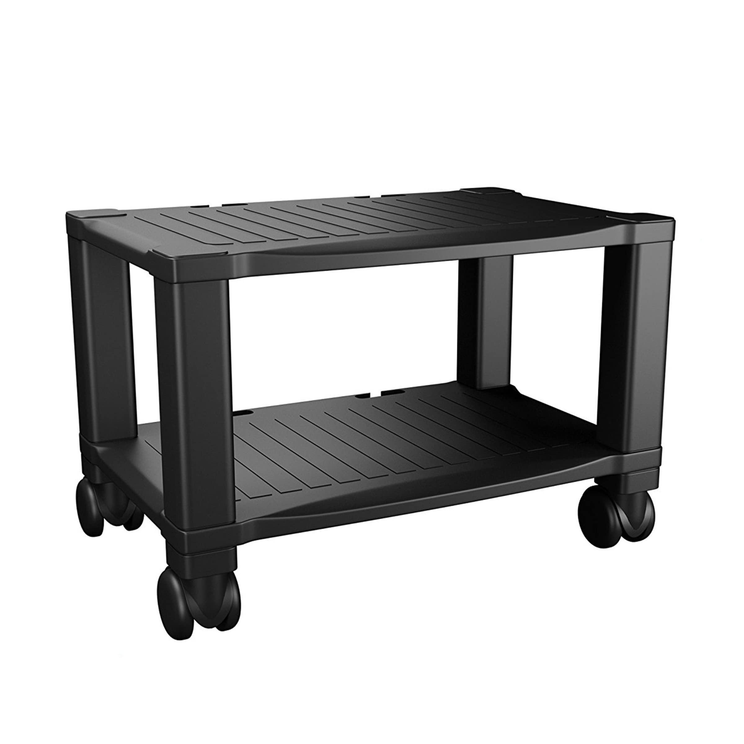 Home-Complete Printer Stand-2-Tier Under Desk Table For Fax, Scanner, Printer, Office Supplies-Compact And Mobile With Wheels Fo